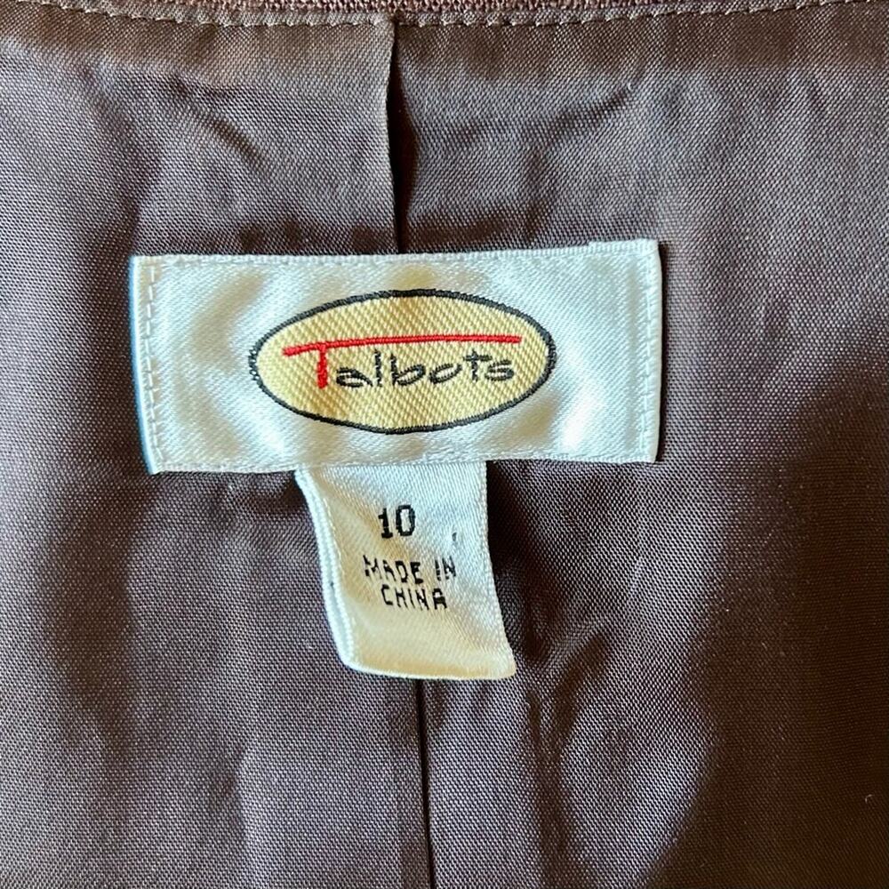 Talbots Chocolate Brown Linen-Blend Wrap Vest with Side Tie - Picture 7 of 9